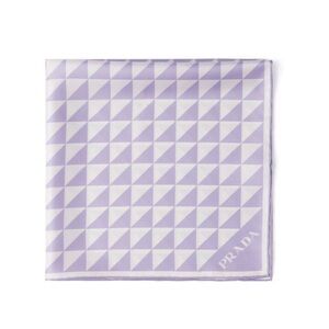 Prada Printed Twill Lavendar Scarf